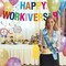 Work Anniversary Decorations - 1 Pc Banner & 8 Pcs Hanging Swirls (Colorful) 1"L x 1"W